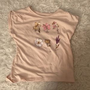 Girls Pink Flower Shirt
